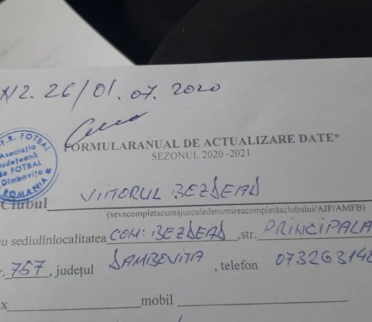 Fotbalul reinvie la Bezdead. Viitorul vrea promovarea incă din primul an