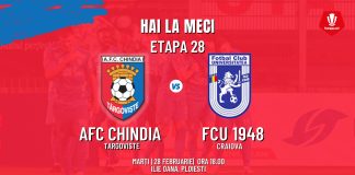 Chindia întâlneşte astăzi pe FC Ucraiova. Cât costă biletele cu formaţia olteană
